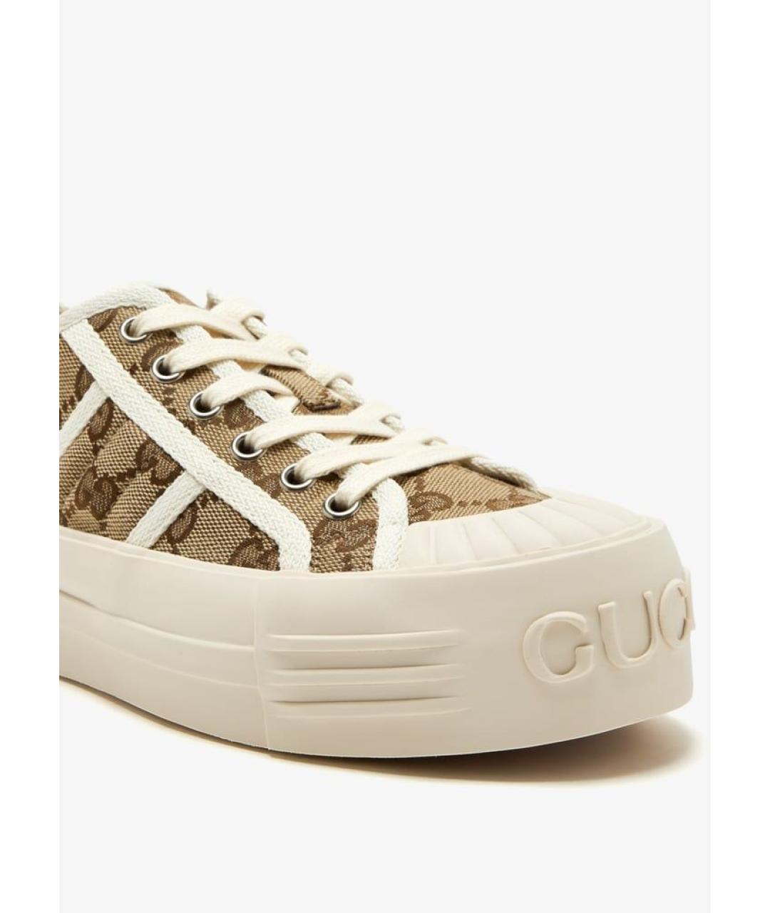 GUCCI Бежевые кеды, фото 2