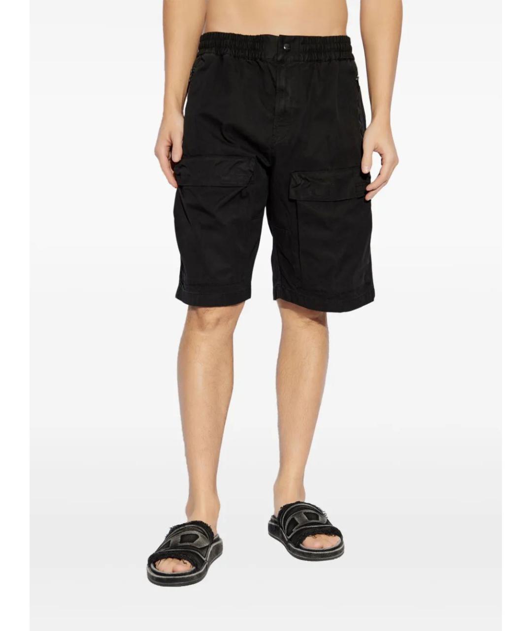 DIESEL Черные хлопковые шорты, фото 3