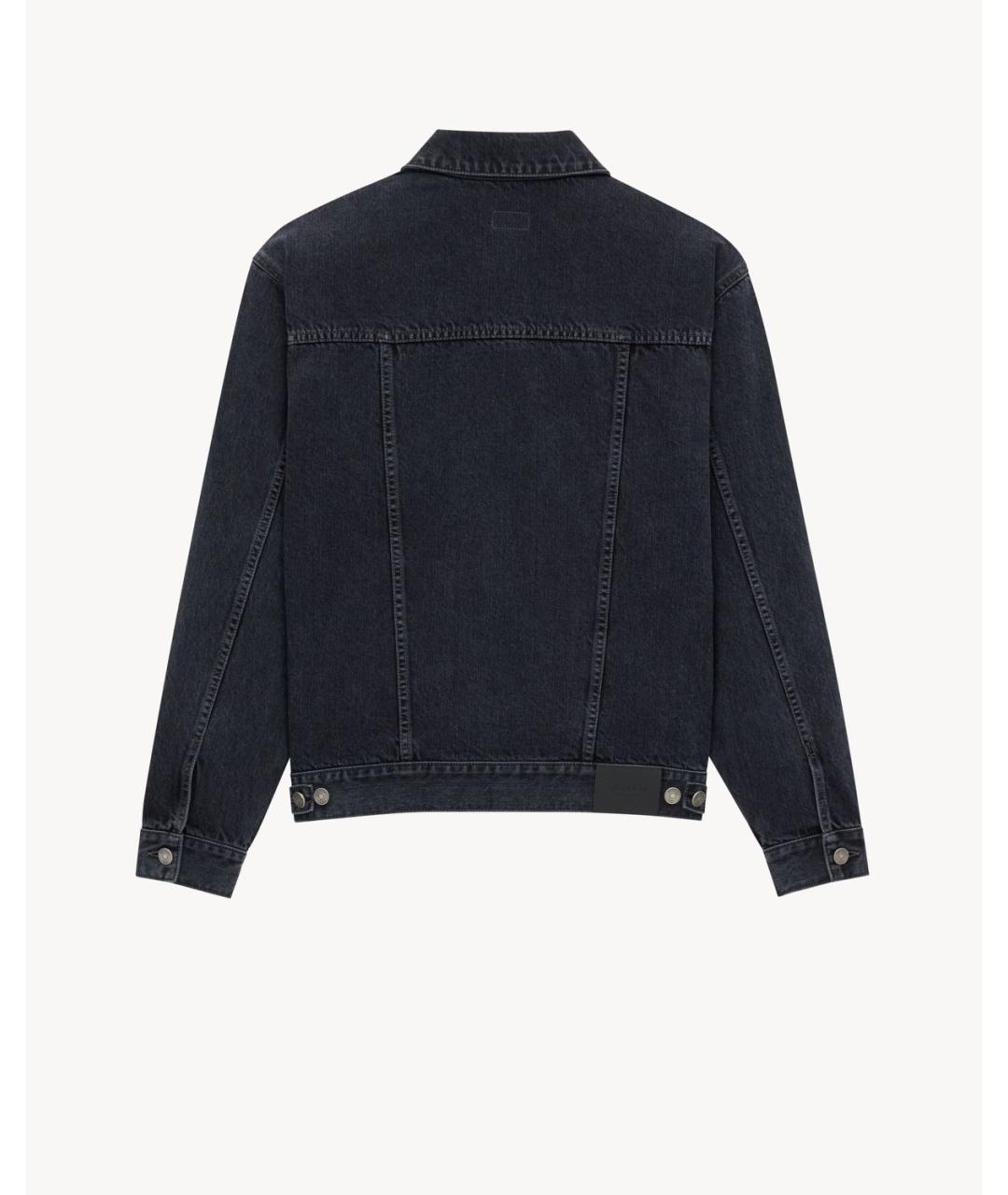 SAINT LAURENT Черная хлопковая куртка, фото 2