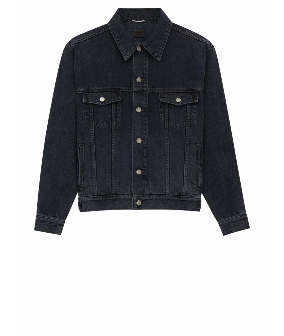 SAINT LAURENT Черная хлопковая куртка, фото 1