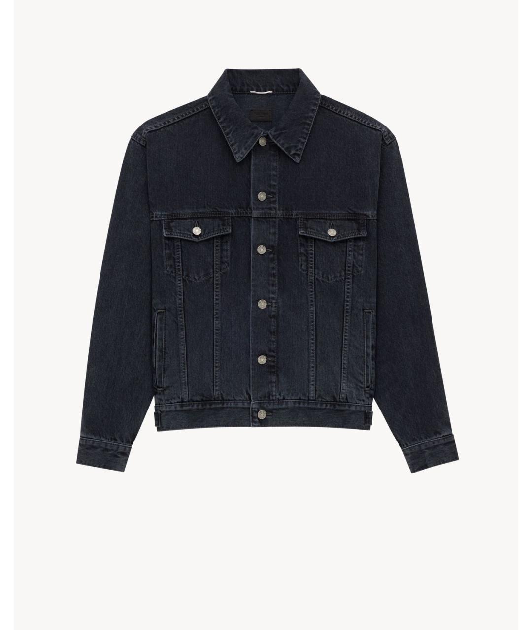 SAINT LAURENT Черная хлопковая куртка, фото 3