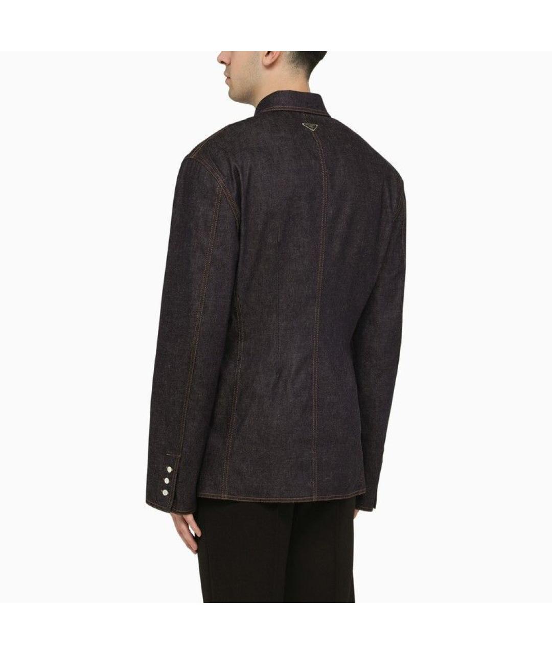 PRADA Синяя хлопковая куртка, фото 3
