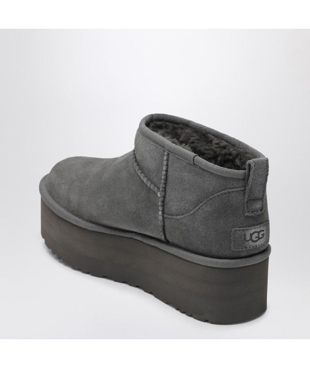 UGG AUSTRALIA Серые замшевые ботинки, фото 3