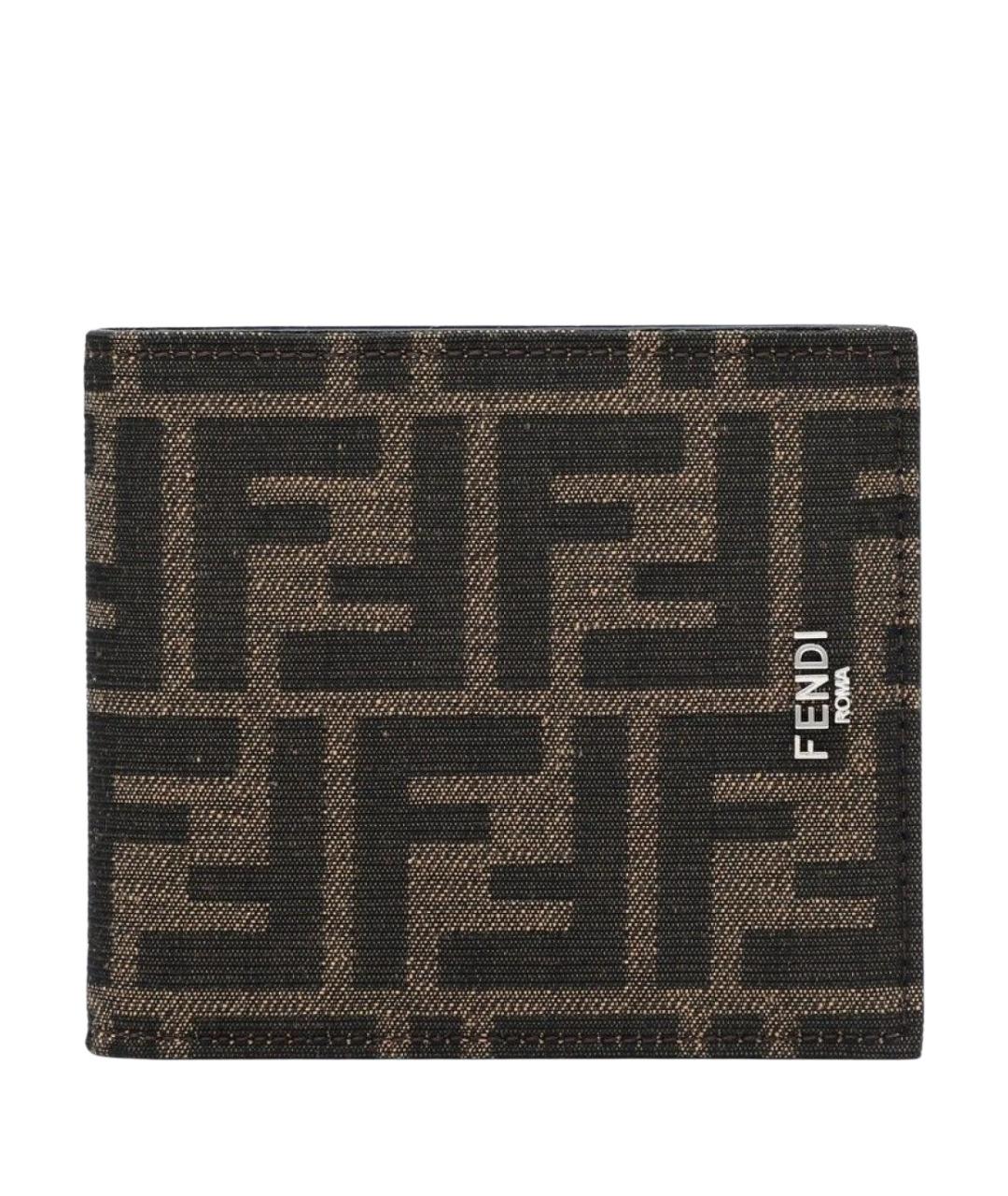 FENDI Коричневый кожаный кошелек, фото 1