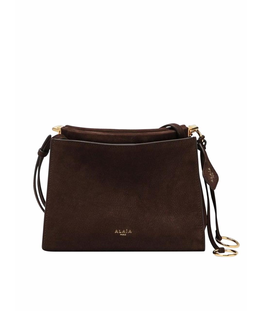 ALAIA Коричневая замшевая сумка через плечо, фото 1