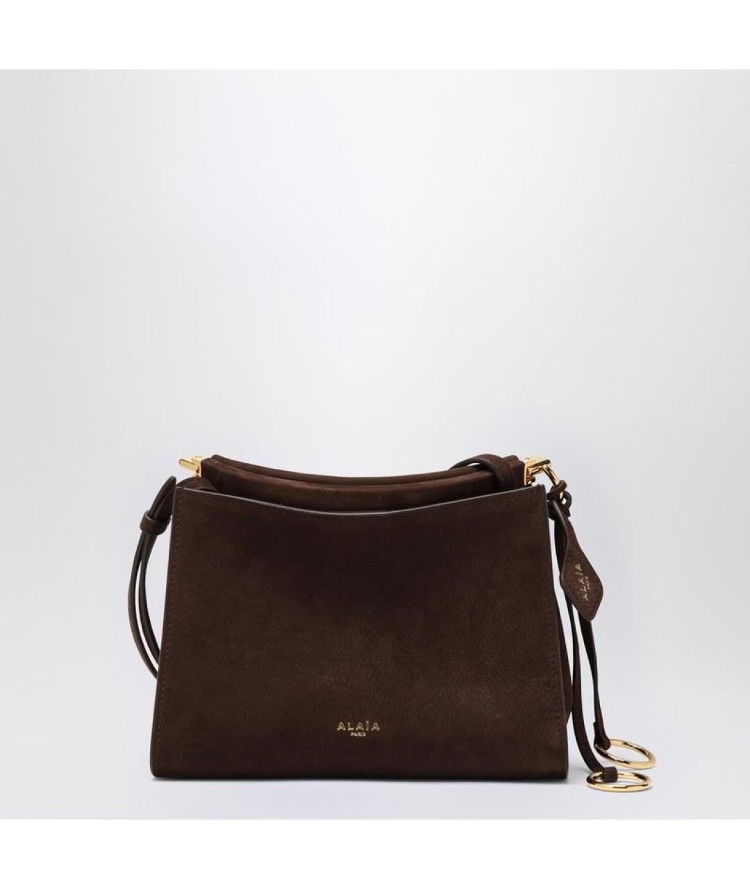 ALAIA Коричневая замшевая сумка через плечо, фото 3