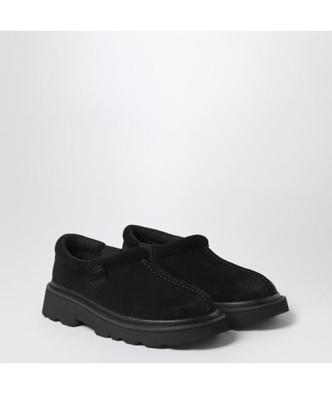 UGG AUSTRALIA Черные нубуковые низкие ботинки, фото 2