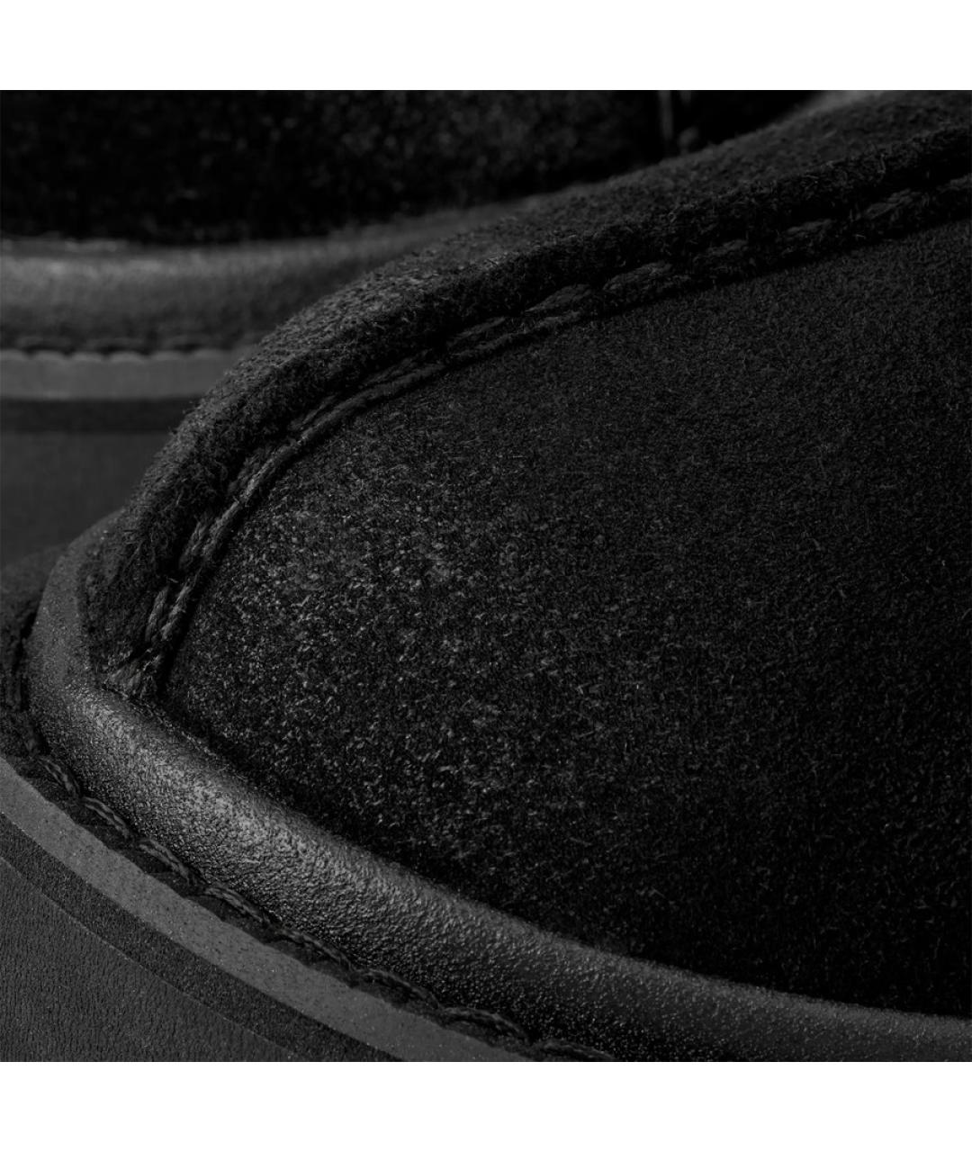 UGG AUSTRALIA Черные нубуковые низкие ботинки, фото 5
