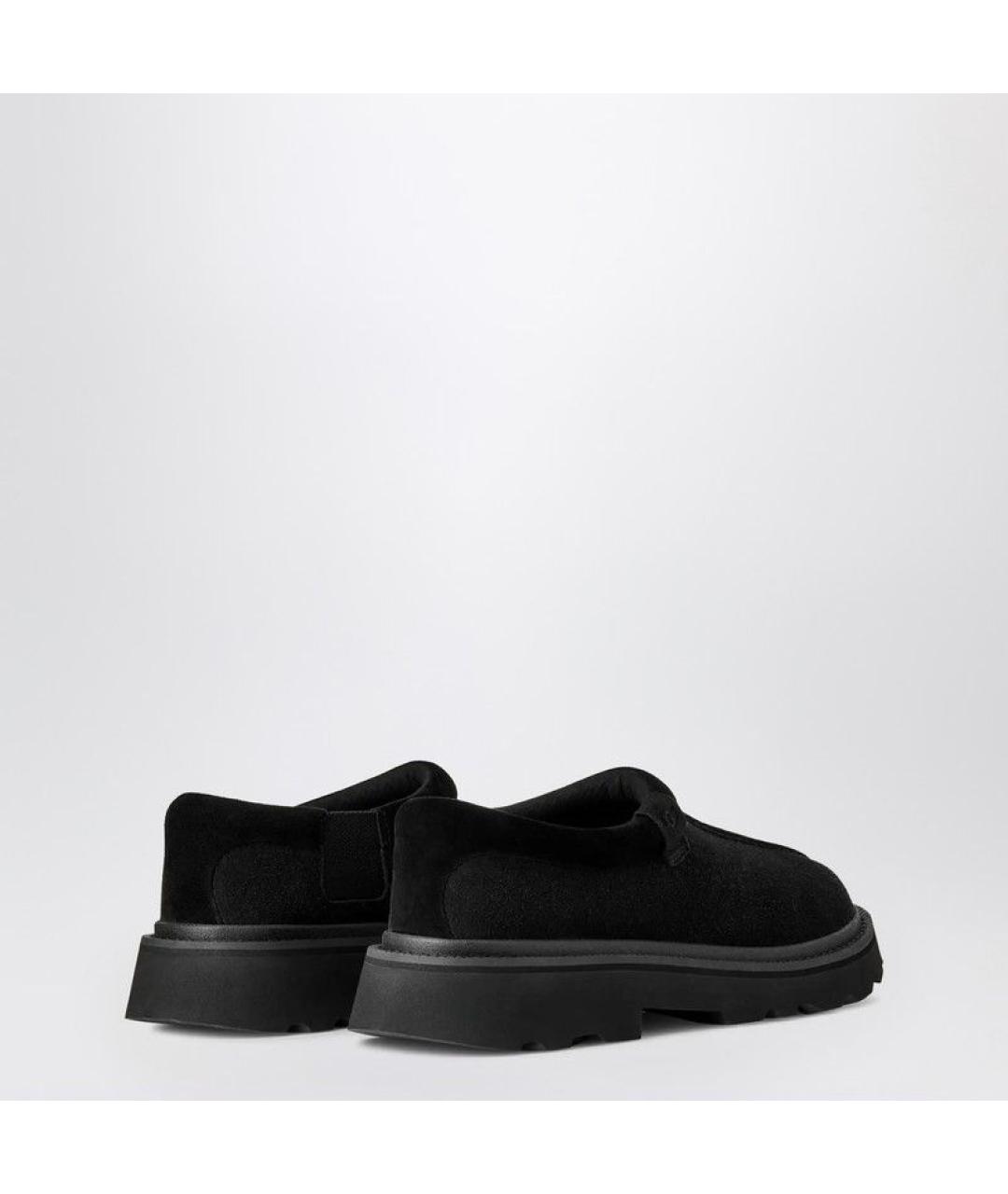 UGG AUSTRALIA Черные нубуковые низкие ботинки, фото 3