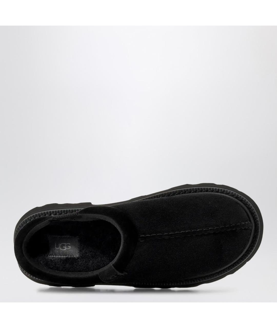 UGG AUSTRALIA Черные нубуковые низкие ботинки, фото 4