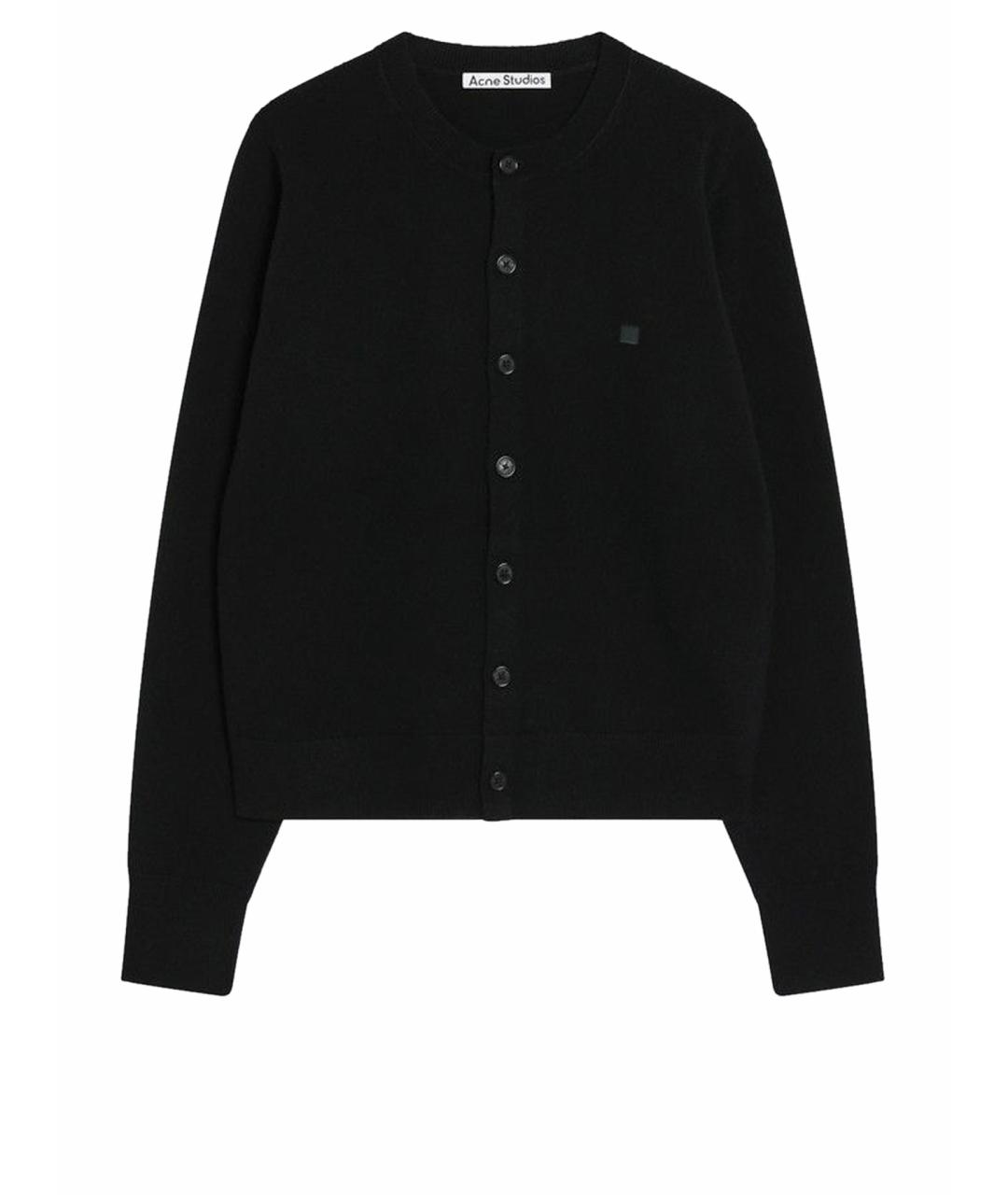 ACNE STUDIOS Черный шерстяной кардиган, фото 1
