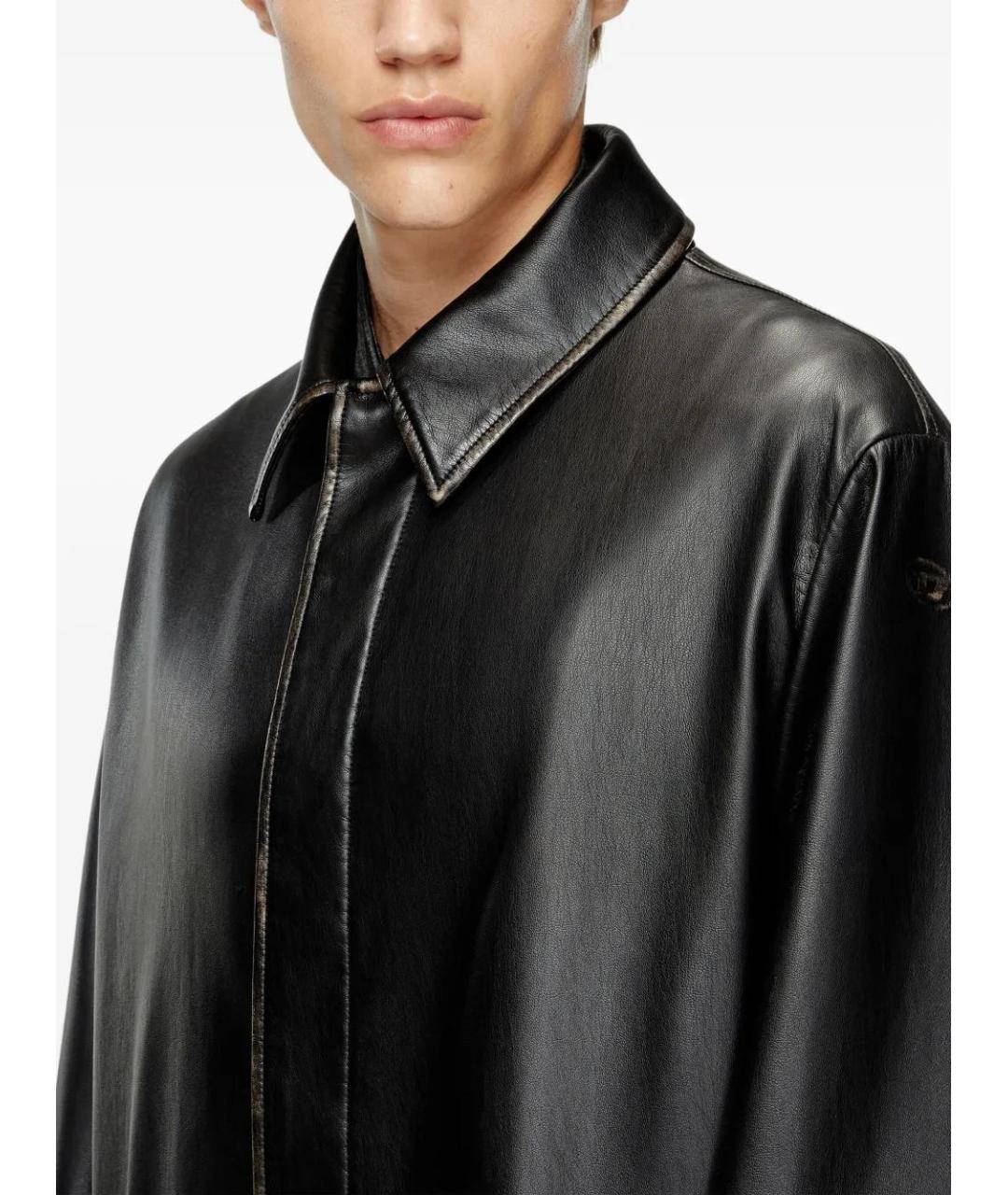 DIESEL Черное полиэстеровое пальто, фото 5