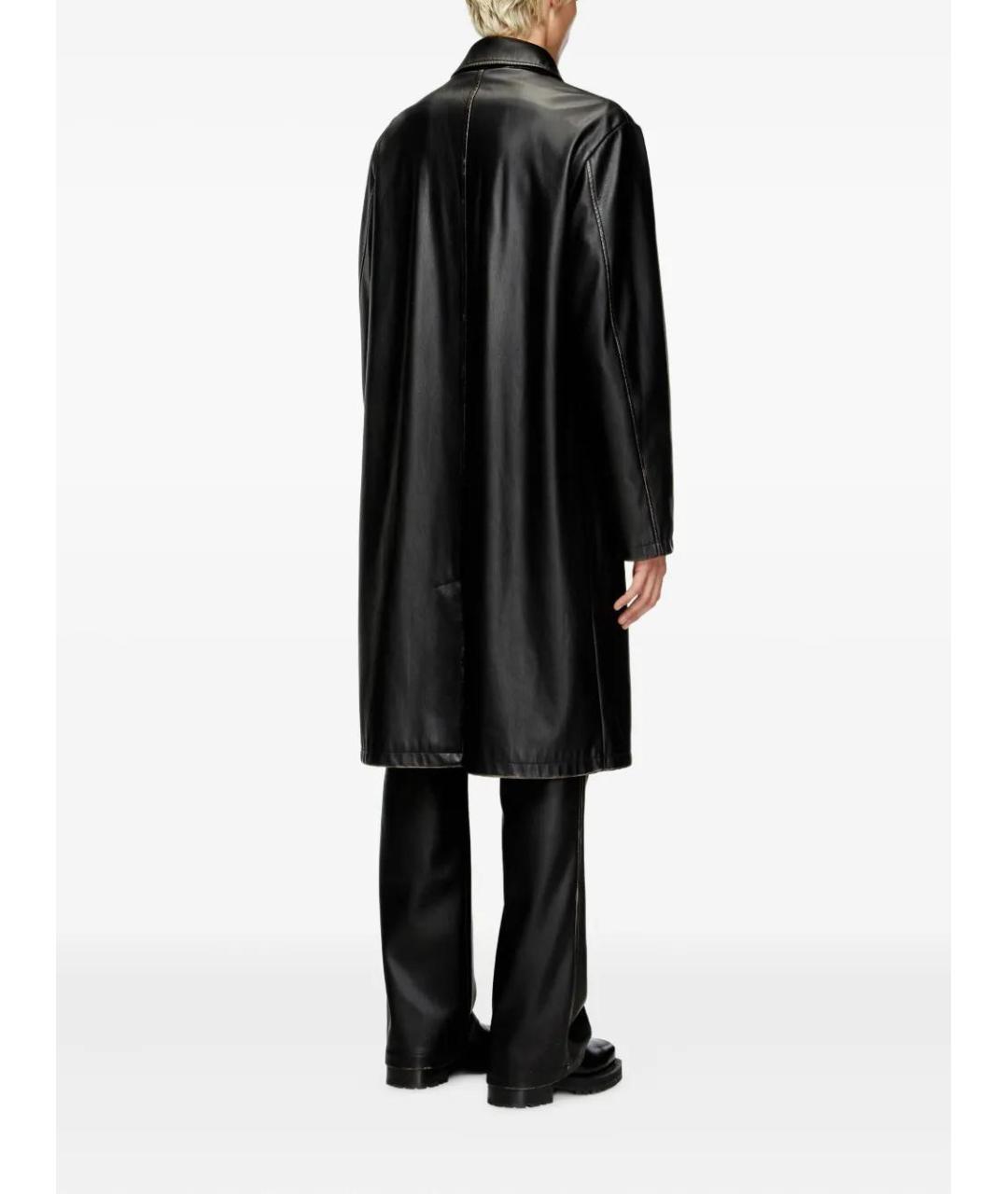 DIESEL Черное полиэстеровое пальто, фото 4