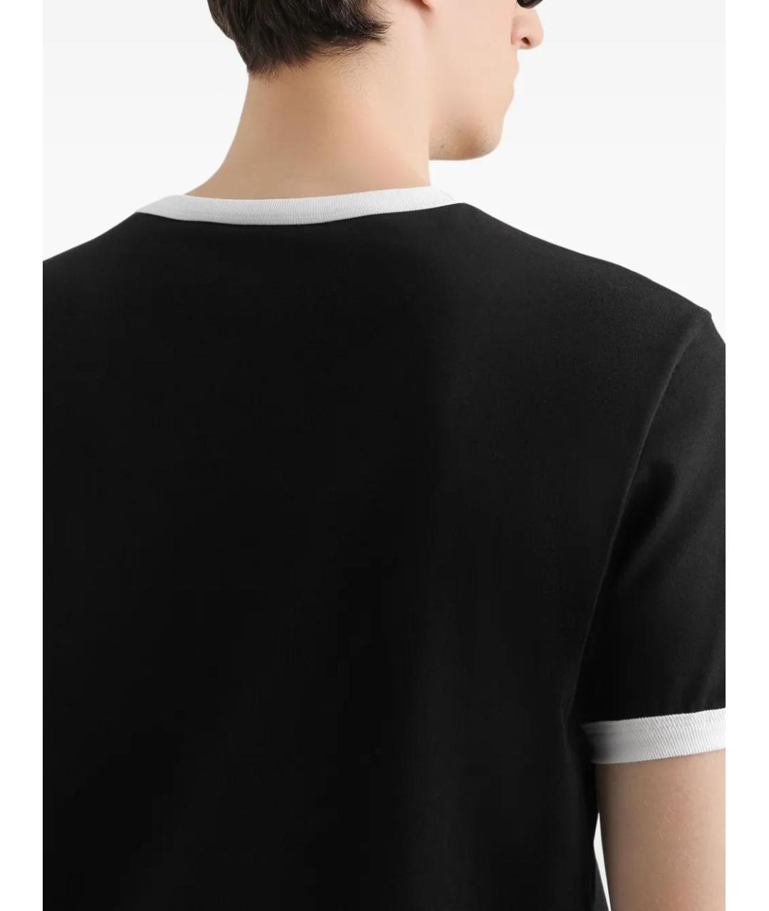 DOLCE&GABBANA Черная хлопковая футболка, фото 5