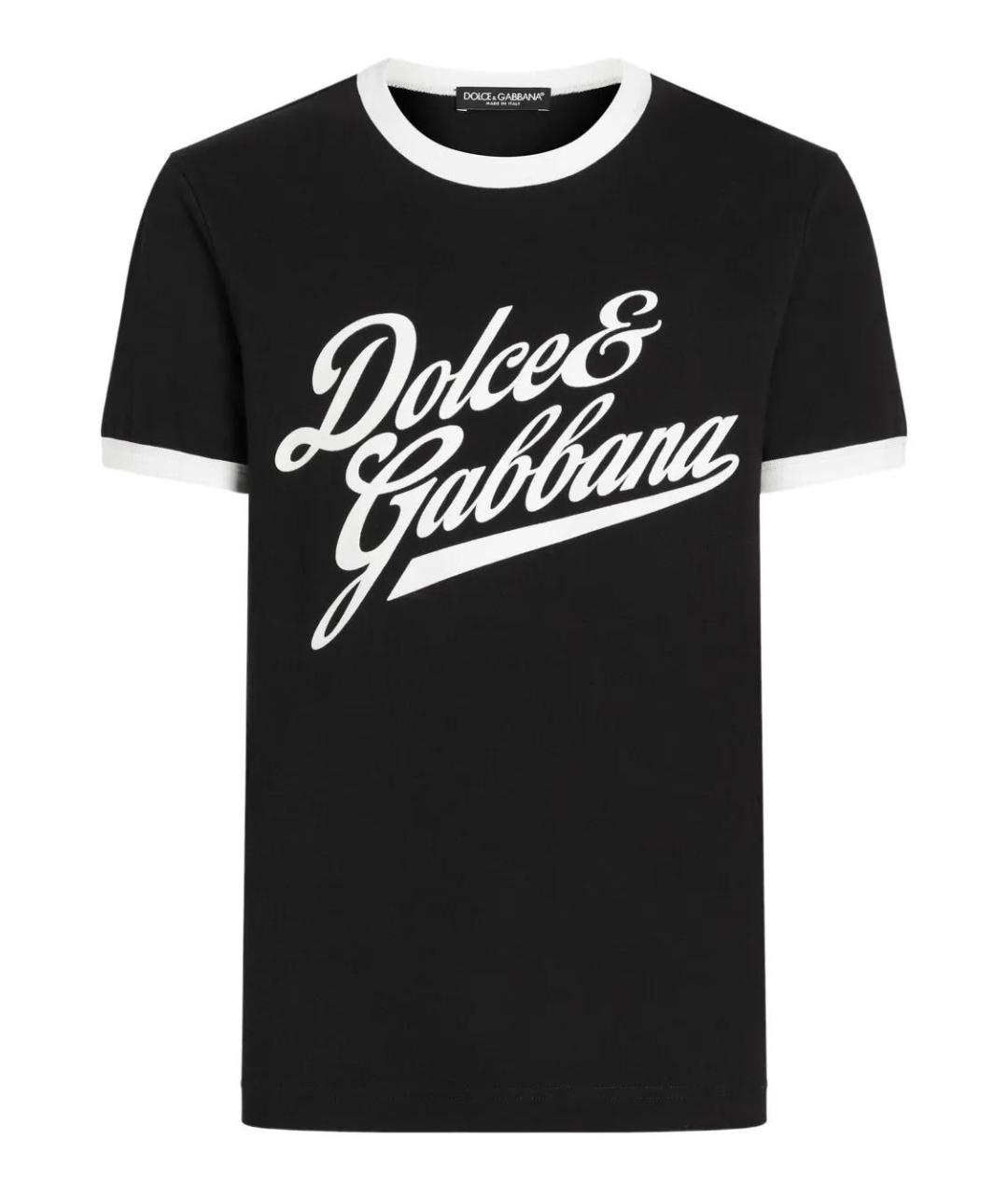 DOLCE&GABBANA Черная хлопковая футболка, фото 1