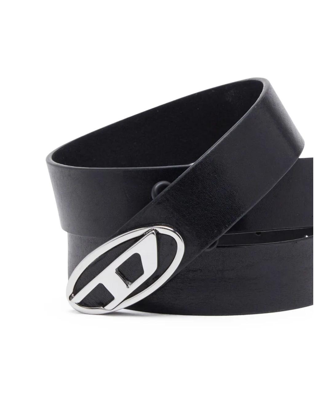 DIESEL Черный кожаный ремень, фото 3