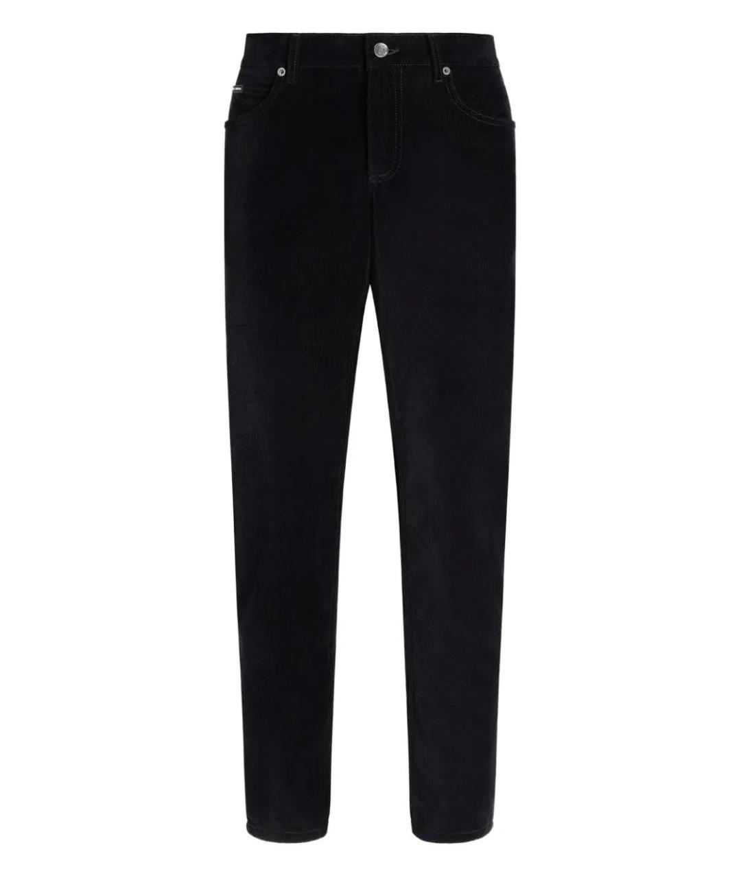 DOLCE&GABBANA Черные хлопковые повседневные брюки, фото 1