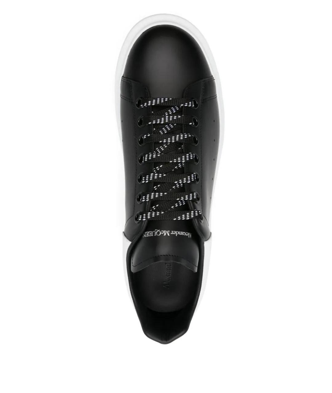 ALEXANDER MCQUEEN Черные кожаные низкие кроссовки / кеды, фото 5