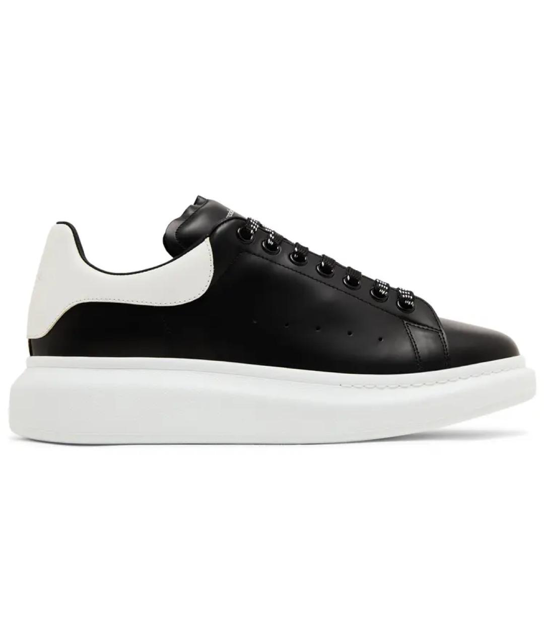 ALEXANDER MCQUEEN Черные кожаные низкие кроссовки / кеды, фото 1