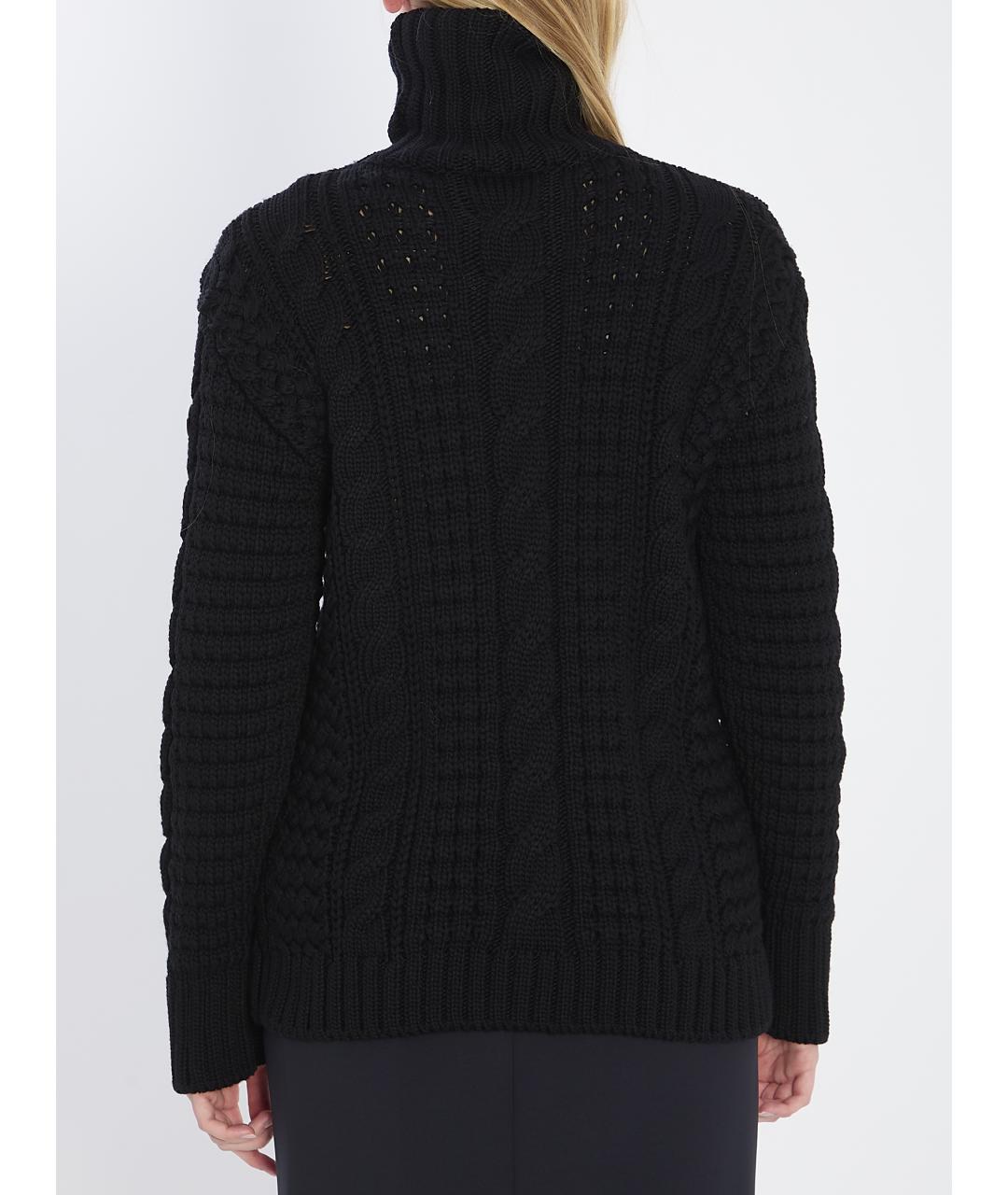 MONCLER Черный шерстяной джемпер / свитер, фото 4