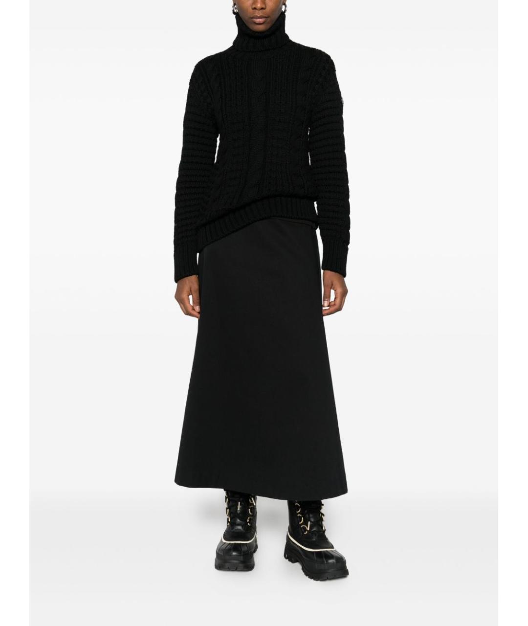 MONCLER Черный шерстяной джемпер / свитер, фото 5