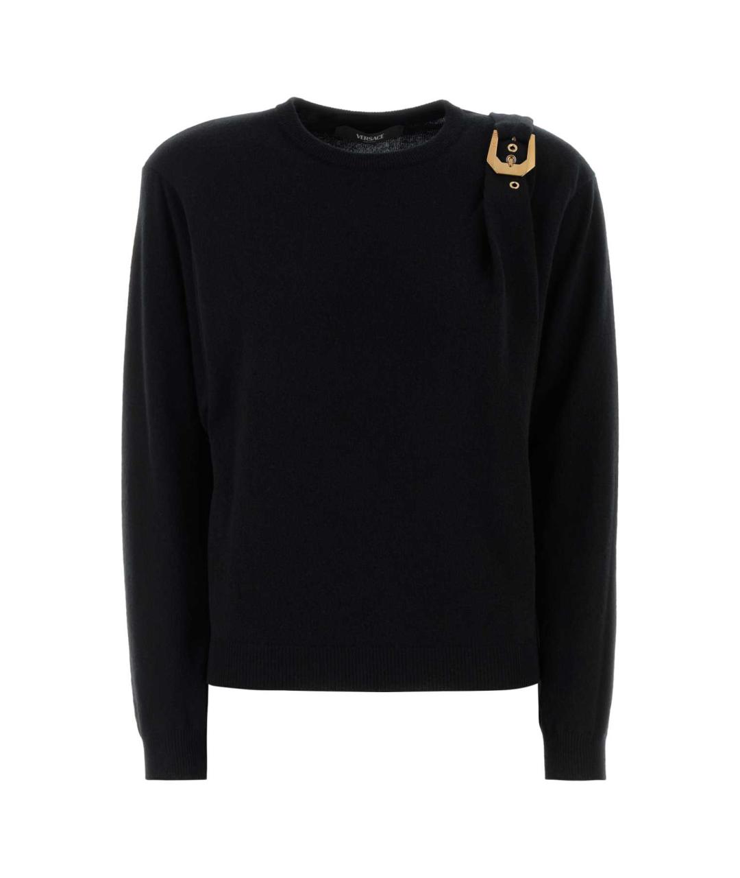 VERSACE Черный шерстяной джемпер / свитер, фото 1