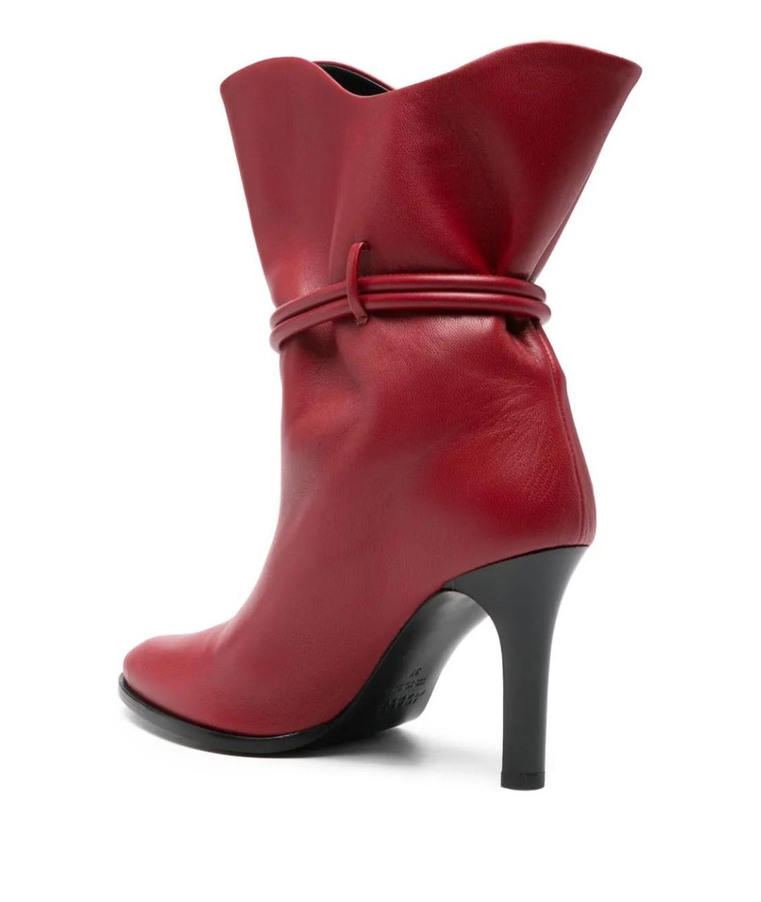 ISABEL MARANT Красные кожаные ботильоны, фото 3