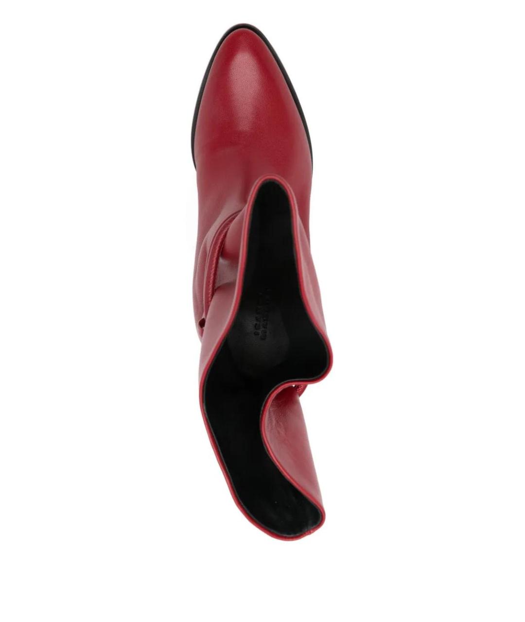 ISABEL MARANT Красные кожаные ботильоны, фото 4