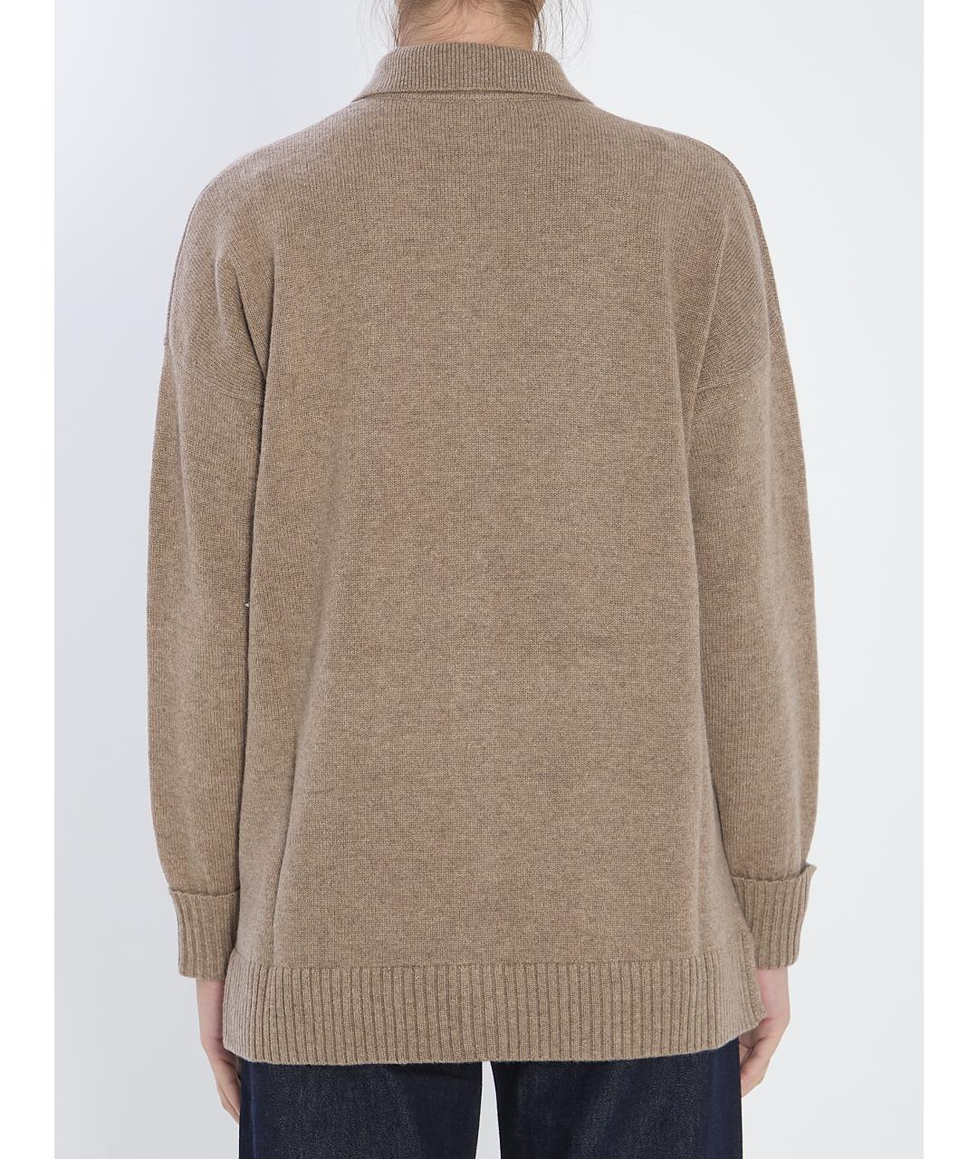 MAX MARA Коричневый кашемировый кардиган, фото 4