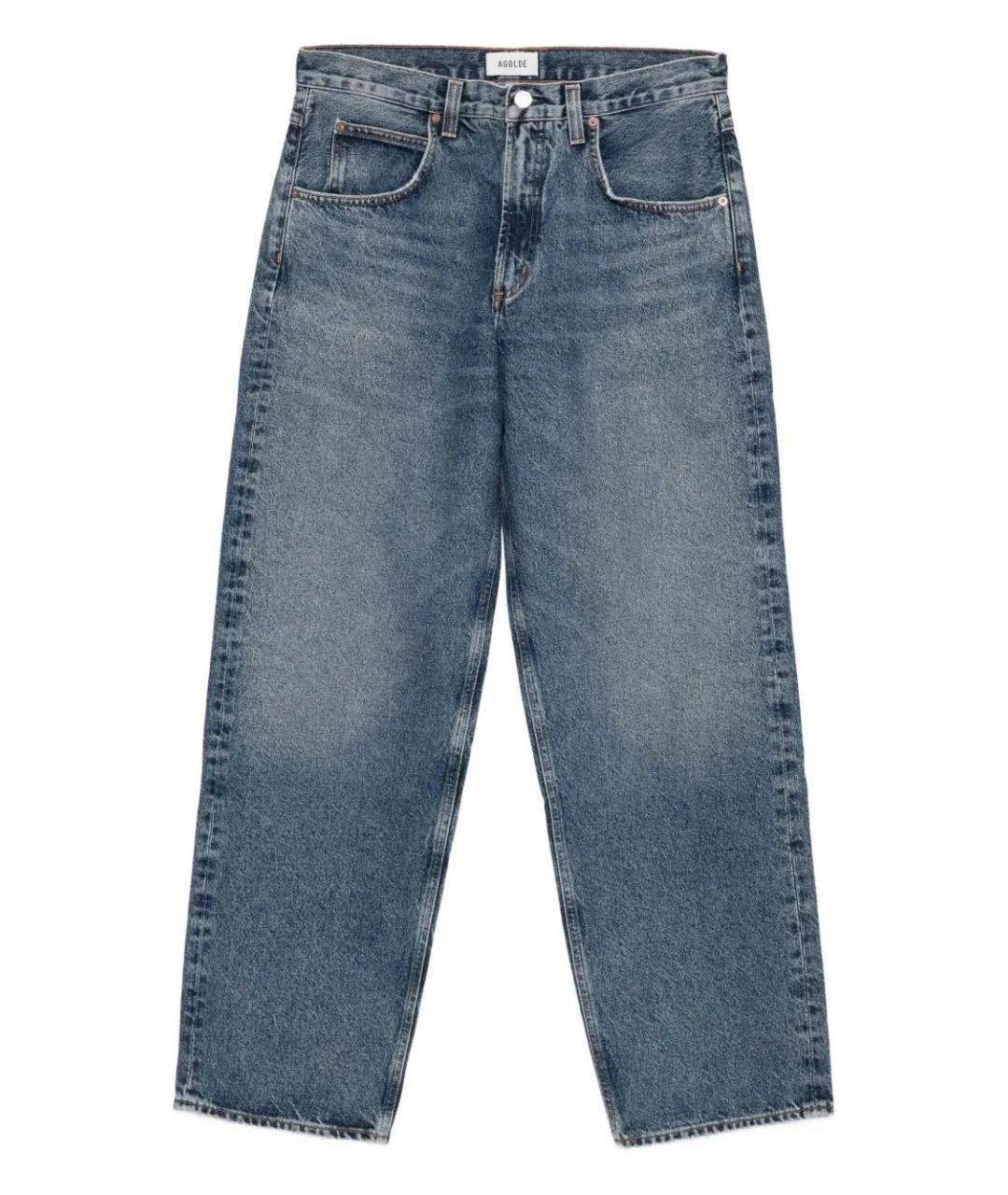 AGOLDE Синие хлопковые прямые джинсы, фото 1