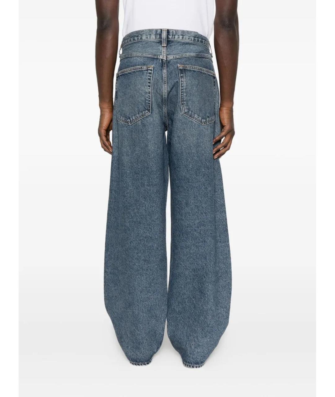 AGOLDE Синие хлопковые прямые джинсы, фото 4