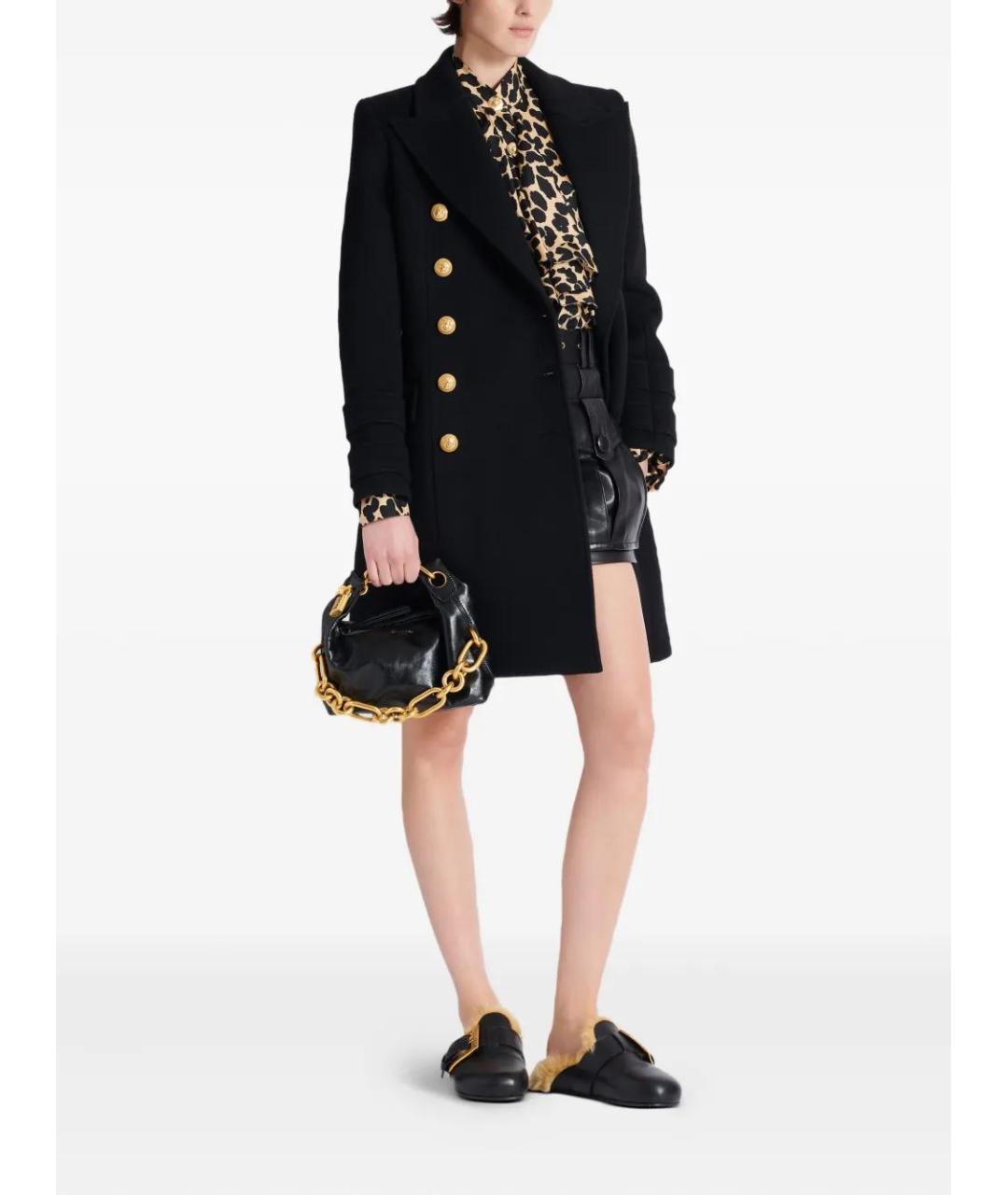BALMAIN Черная сумка через плечо из лакированной кожи, фото 2
