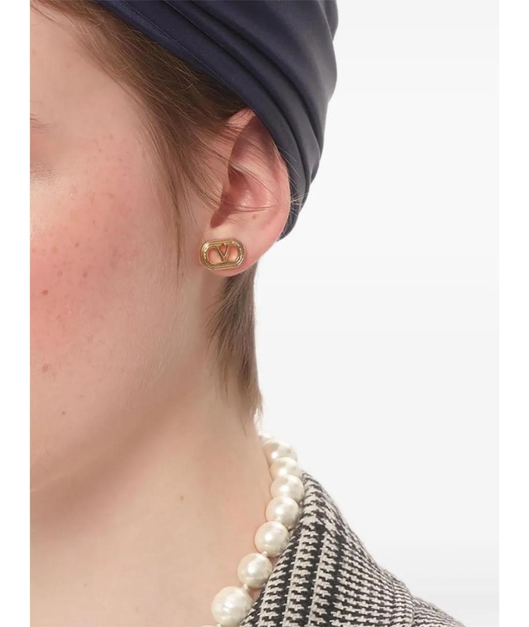 VALENTINO Золотые латунные серьги, фото 2