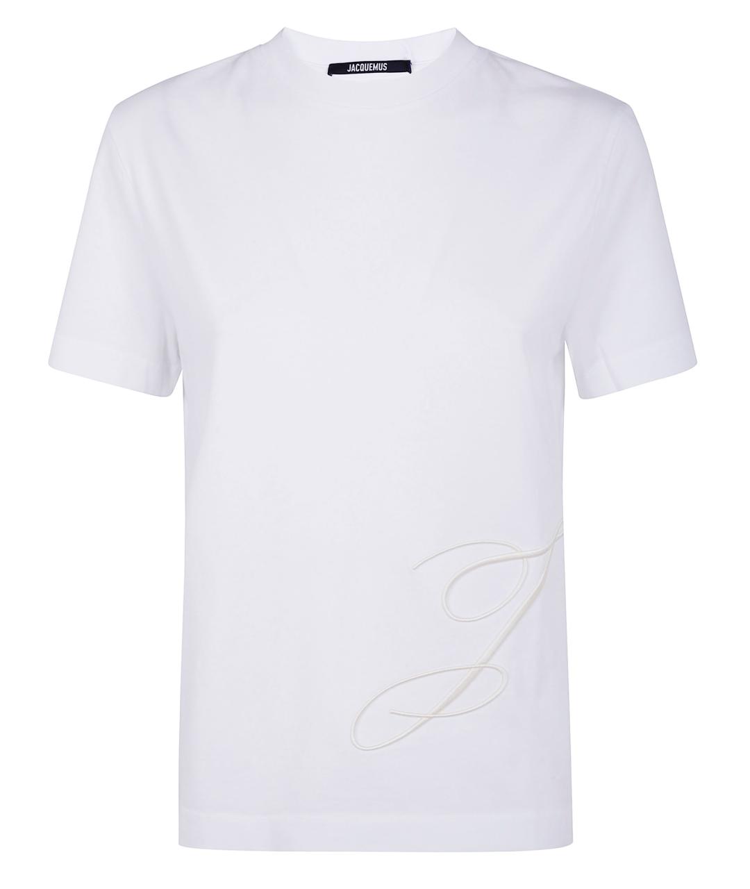 JACQUEMUS Белая хлопковая футболка, фото 1