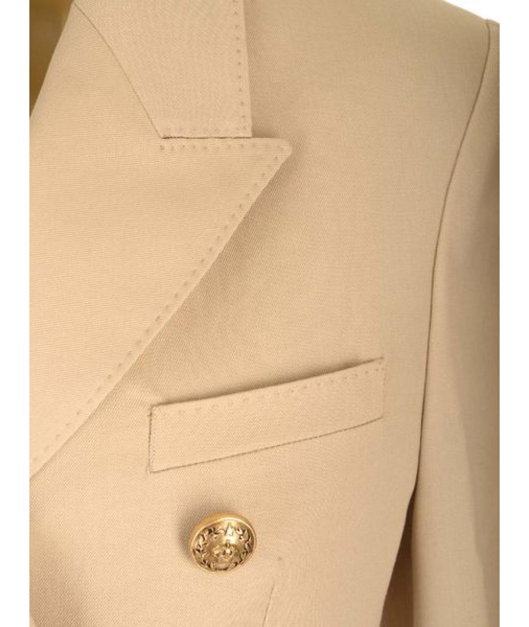 GOLDEN GOOSE DELUXE BRAND Бежевый шерстяной жакет/пиджак, фото 5