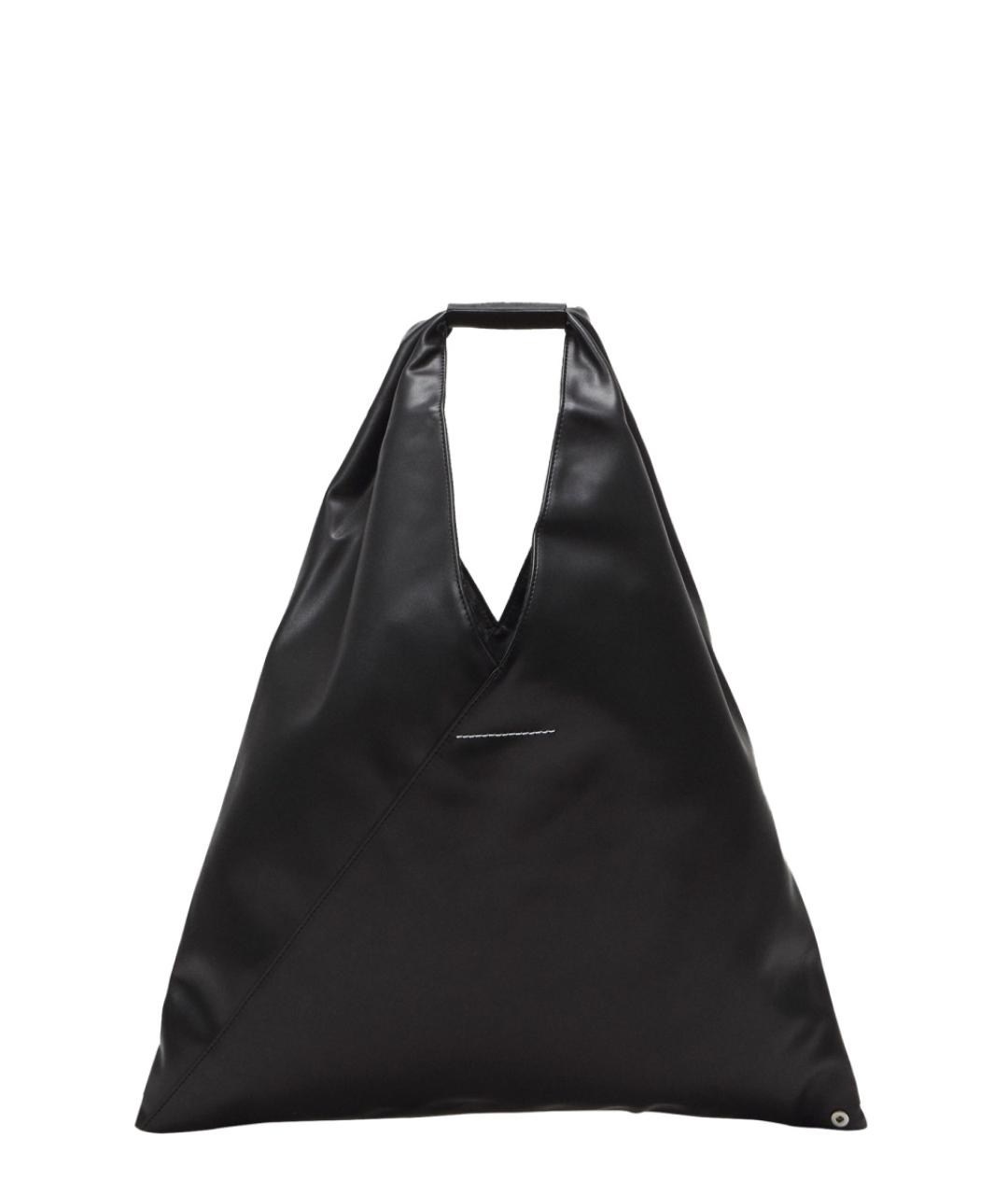 MM6 MAISON MARGIELA Черная синтетическая сумка с короткими ручками, фото 5