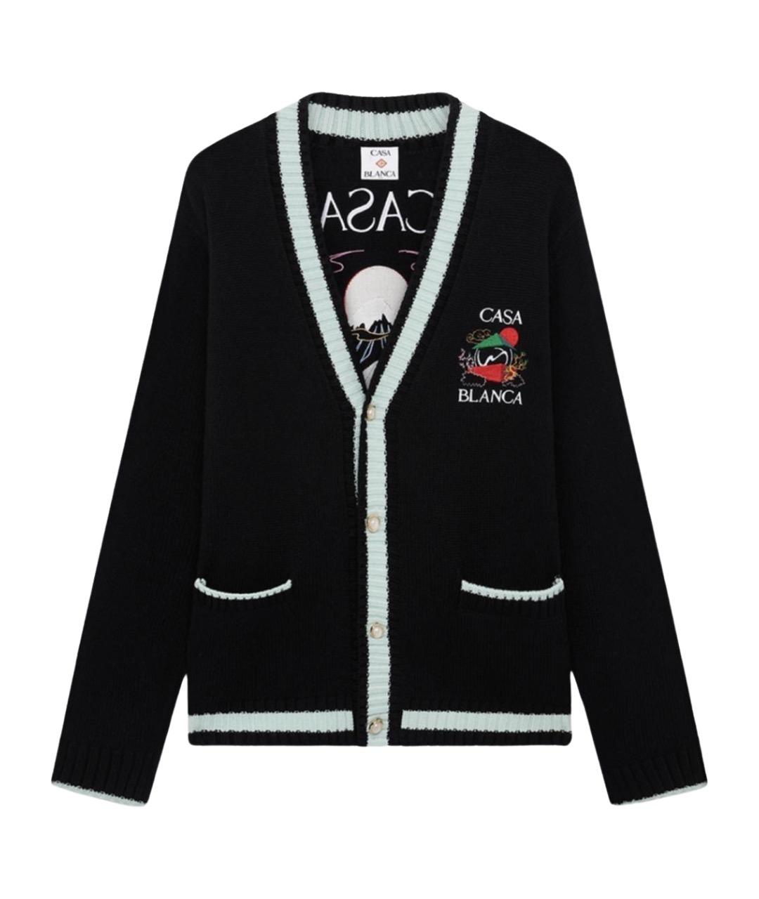 CASABLANCA Черный шерстяной кардиган, фото 1