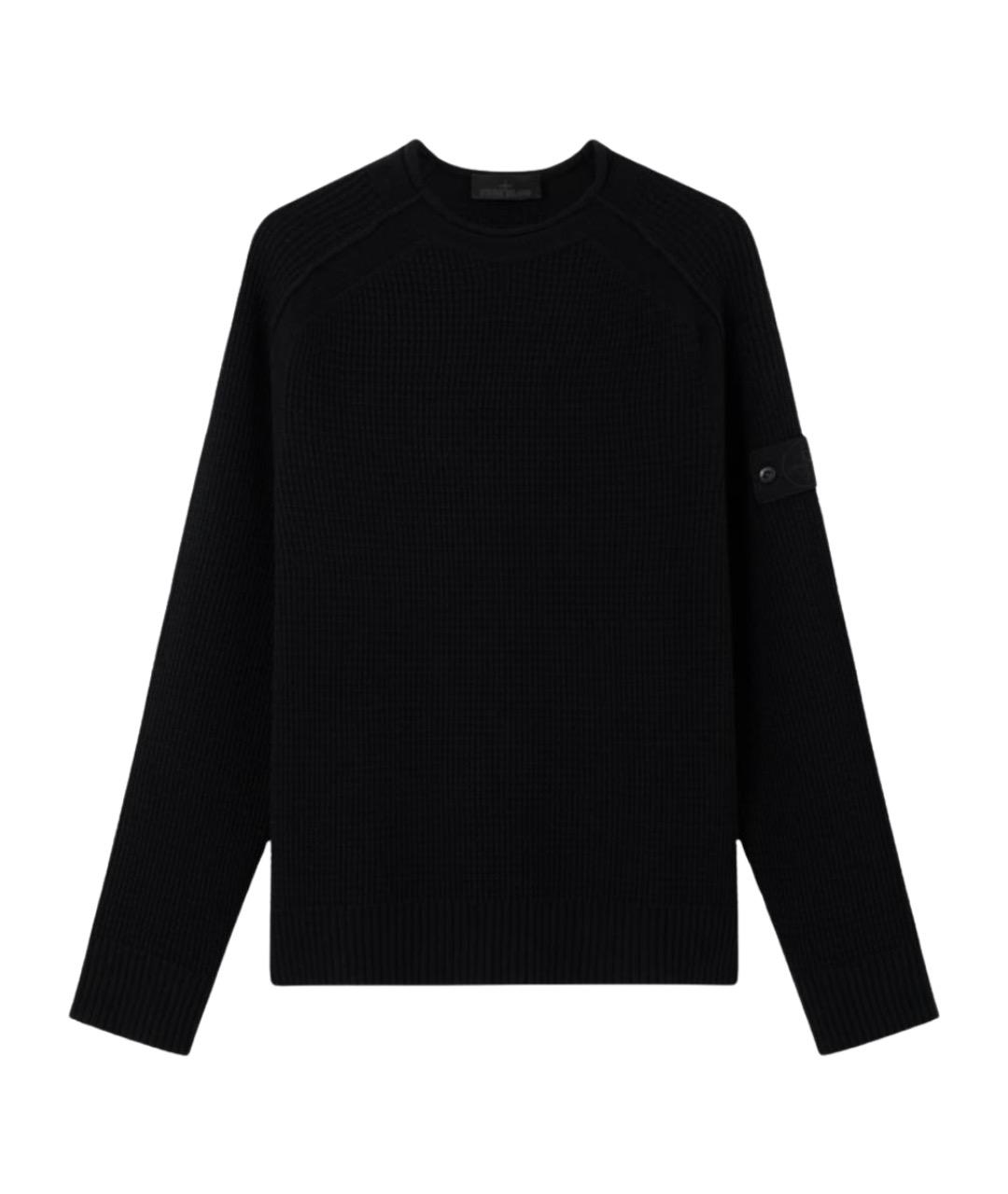 STONE ISLAND Черный шерстяной джемпер / свитер, фото 1