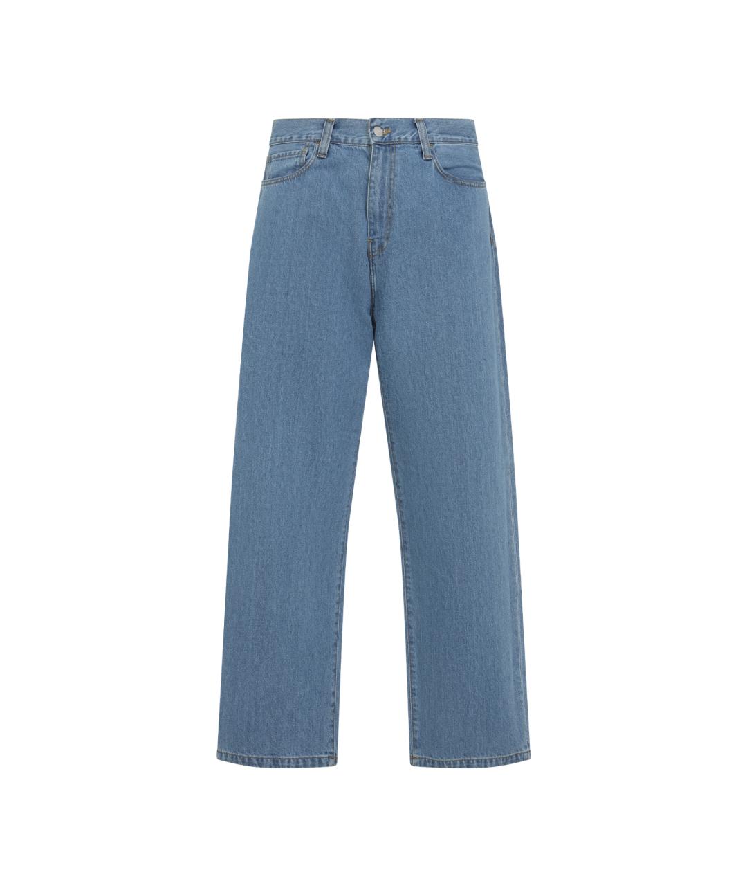 CARHARTT WIP Голубые хлопковые прямые джинсы, фото 1