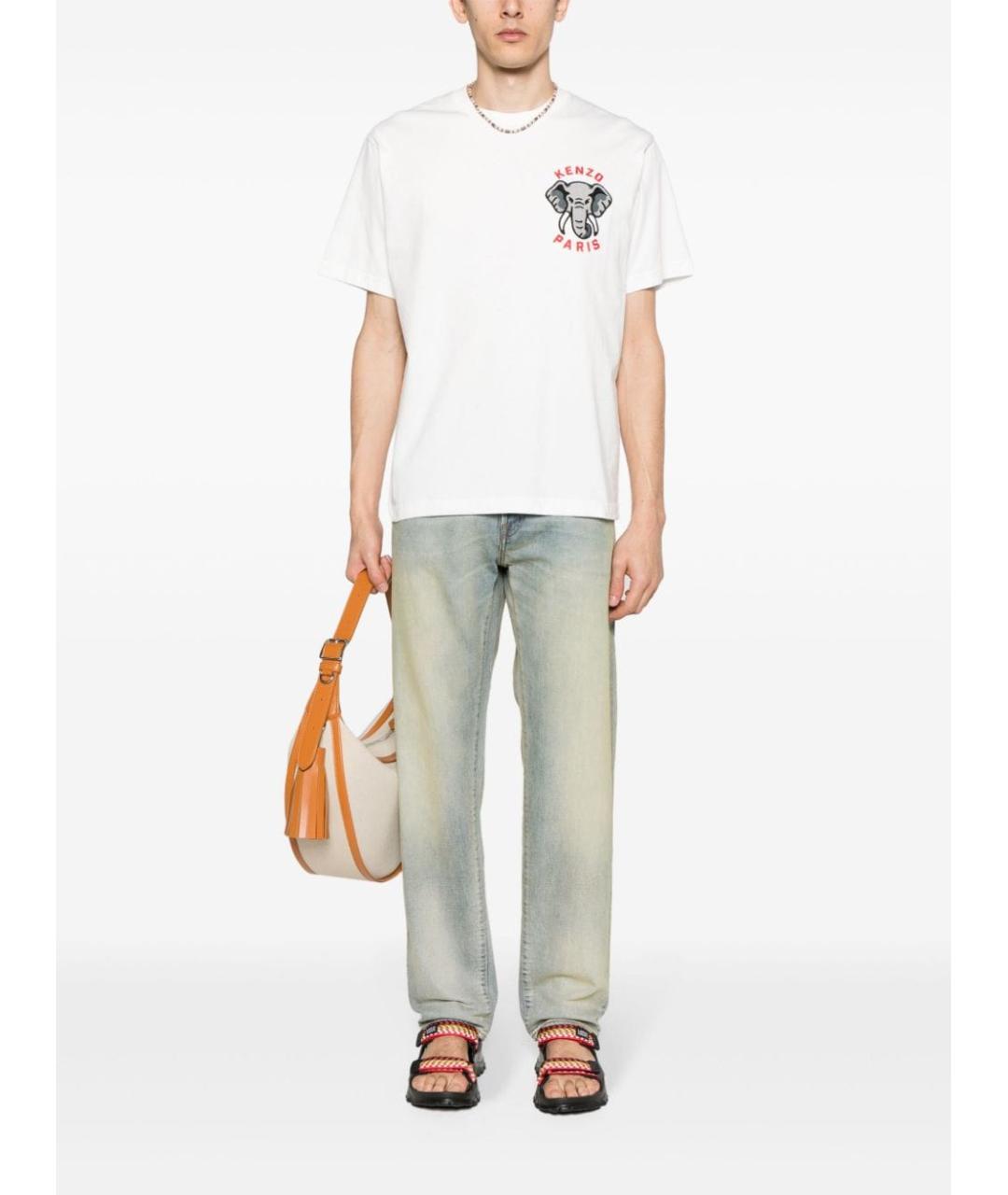 KENZO Синие хлопковые прямые джинсы, фото 5