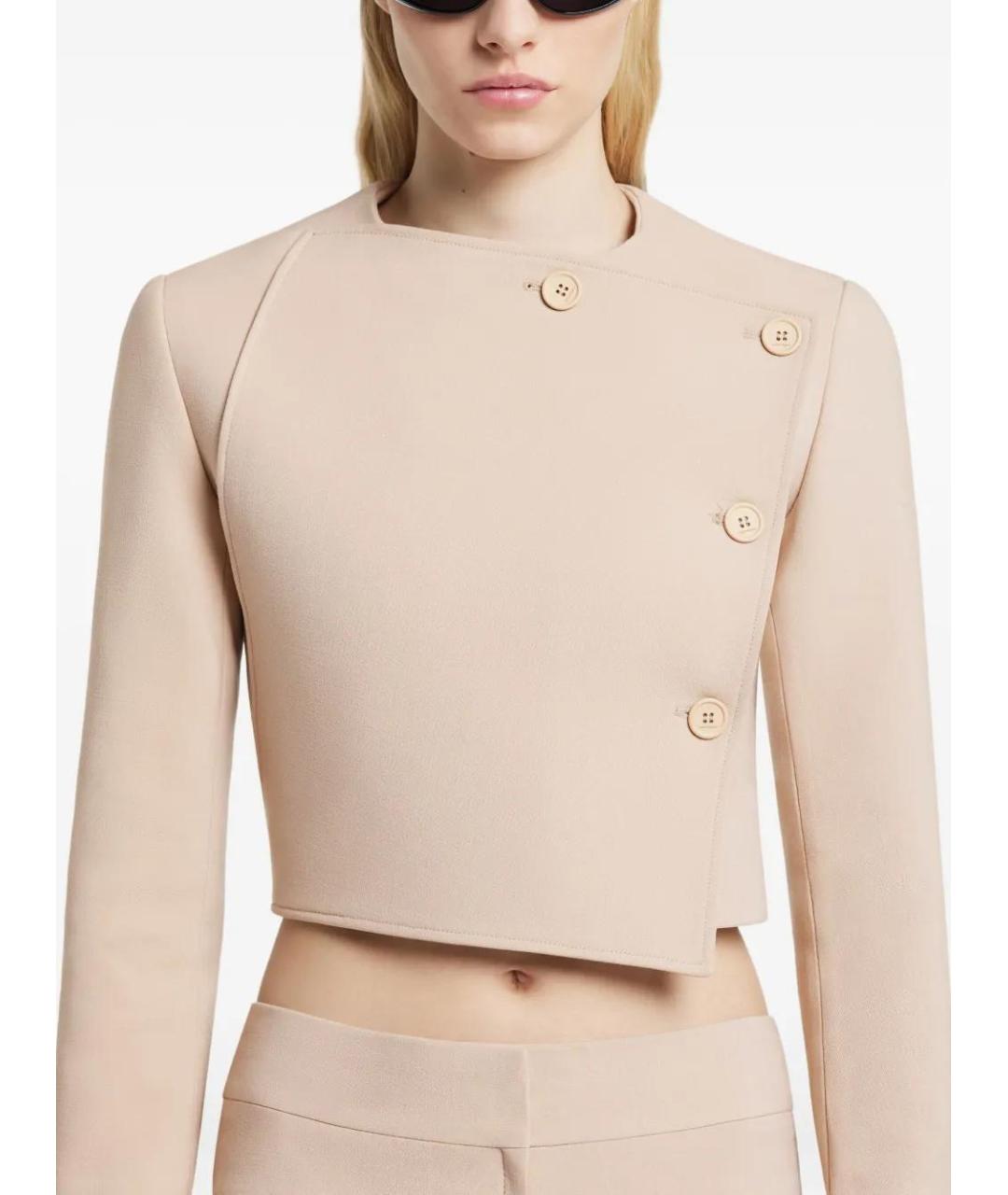 COURREGES Бежевый шерстяной жакет/пиджак, фото 5