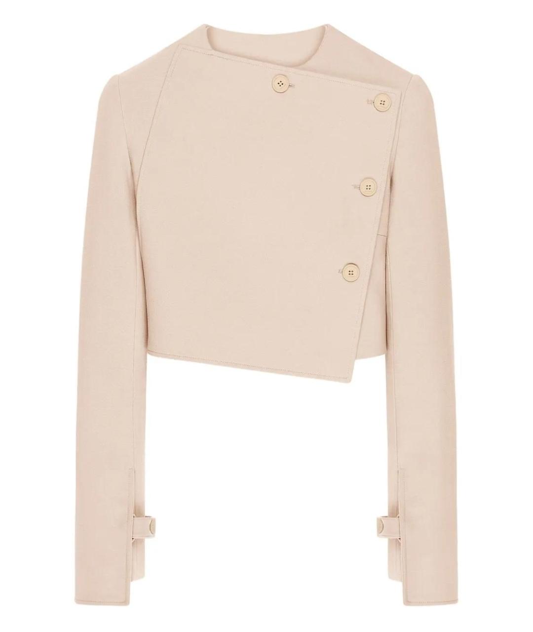 COURREGES Бежевый шерстяной жакет/пиджак, фото 1