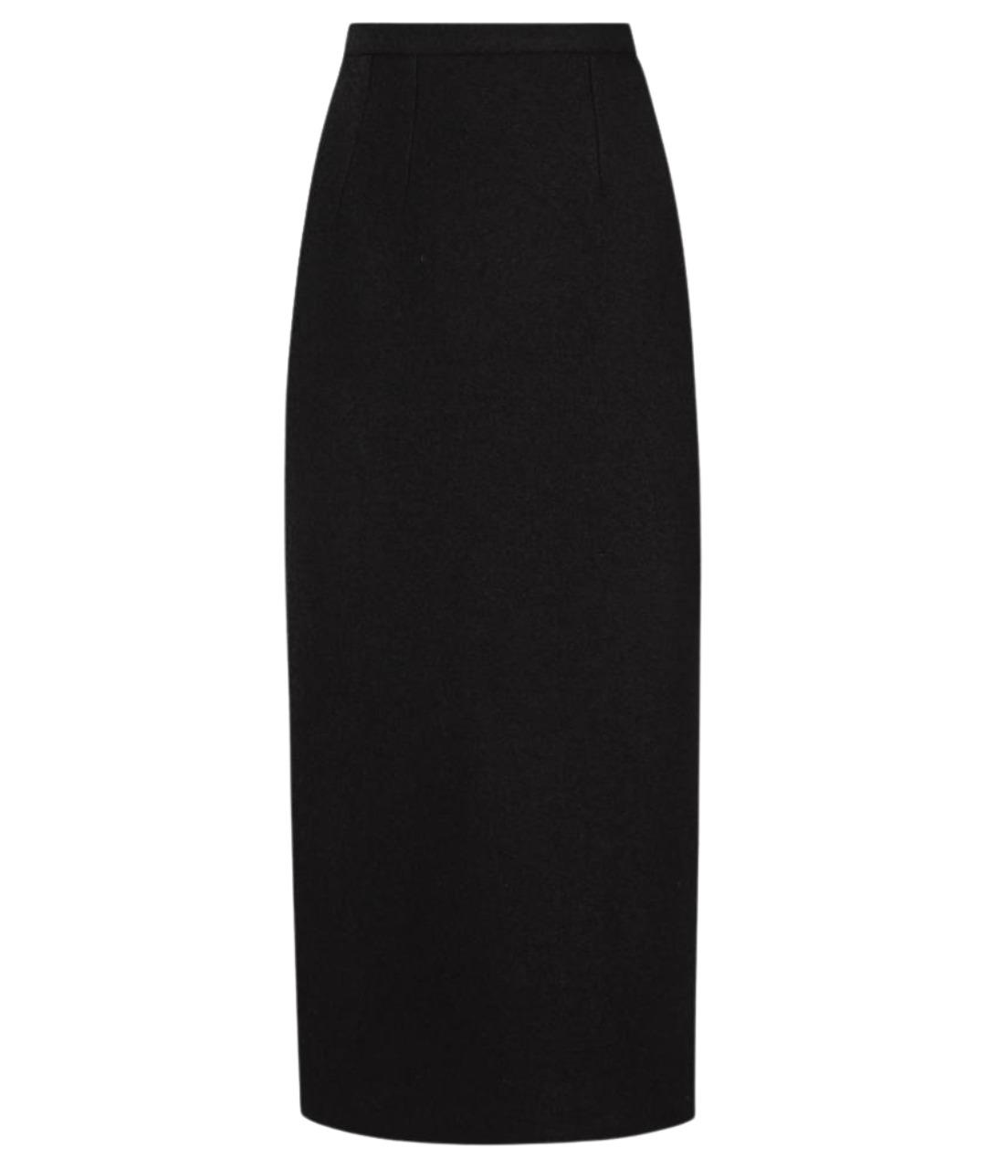 DOLCE&GABBANA Черная шерстяная юбка миди, фото 1