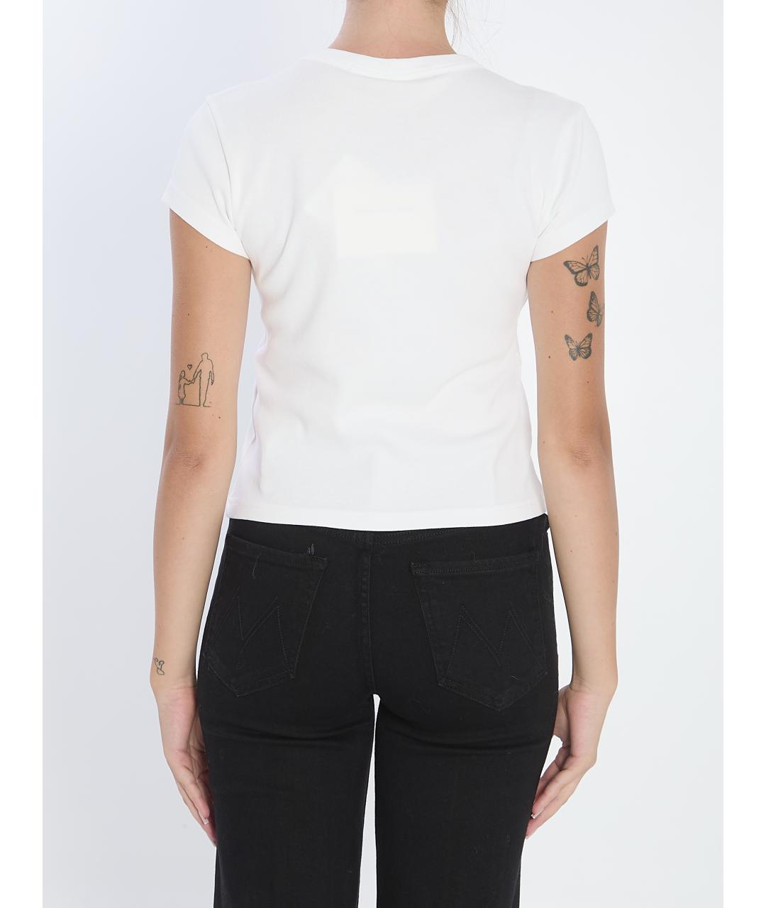 ALEXANDER WANG Белая хлопковая футболка, фото 4