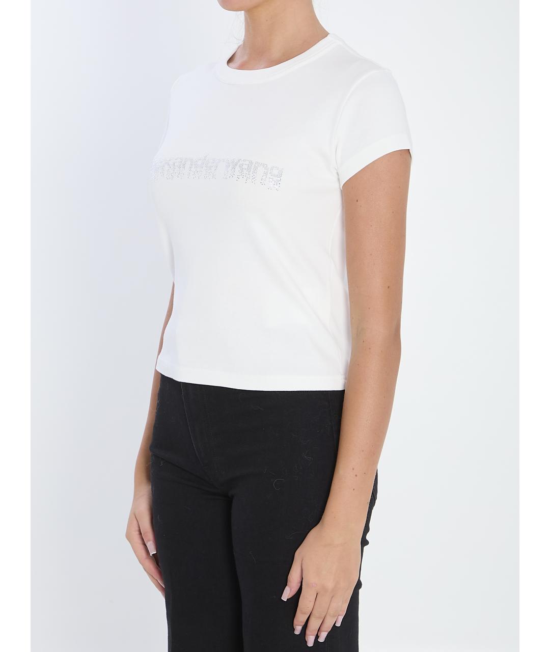 ALEXANDER WANG Белая хлопковая футболка, фото 2