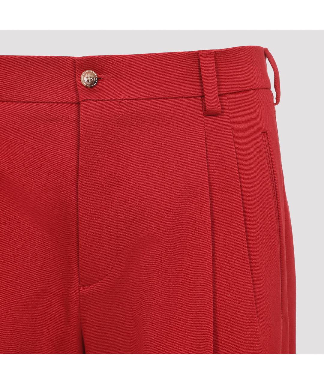 VALENTINO Красные хлопковые повседневные брюки, фото 5