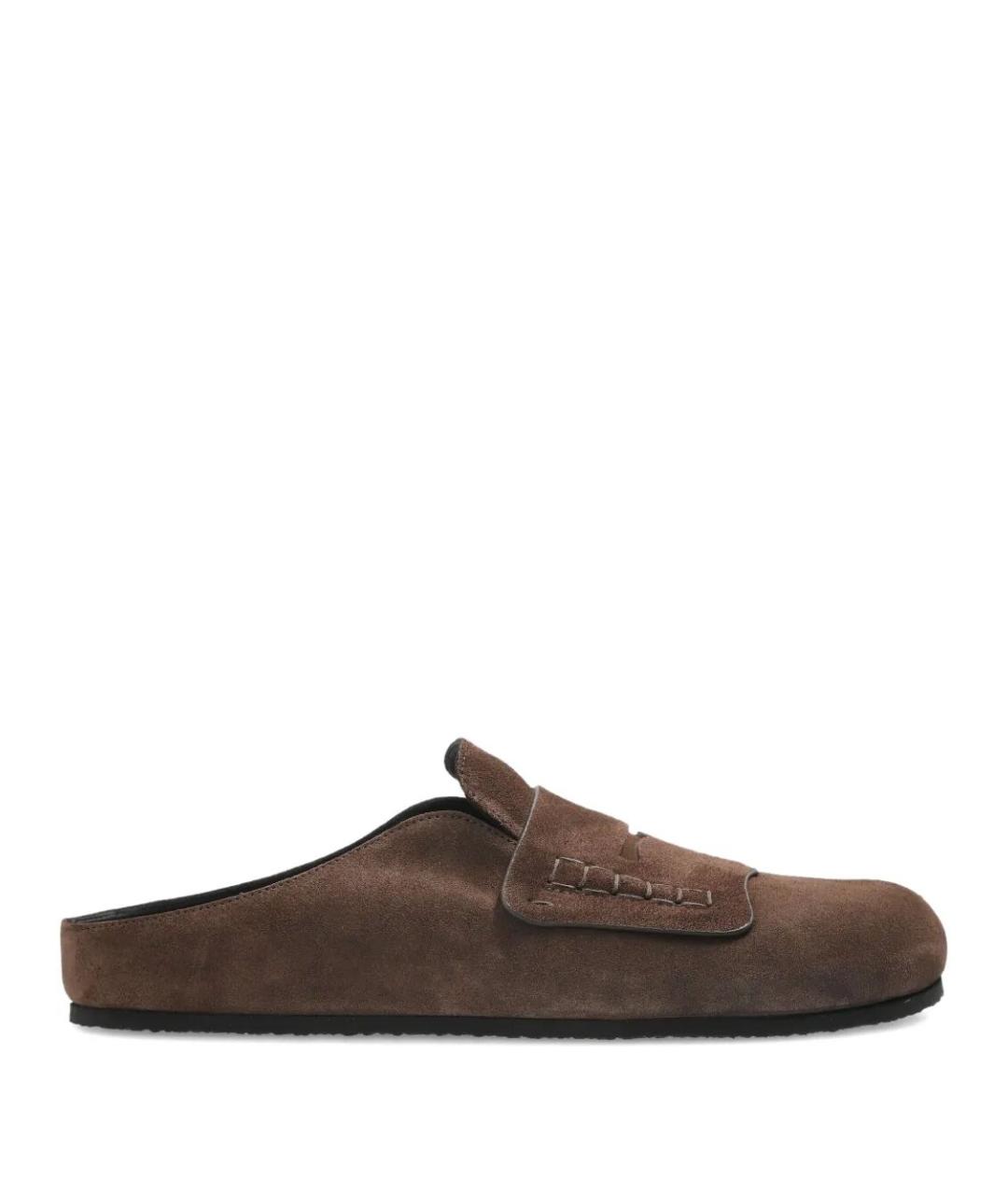 JACQUEMUS Коричневые замшевые лоферы, фото 1