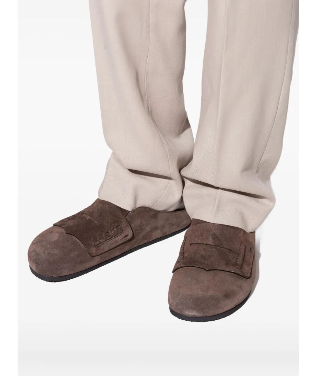 JACQUEMUS Коричневые замшевые лоферы, фото 2