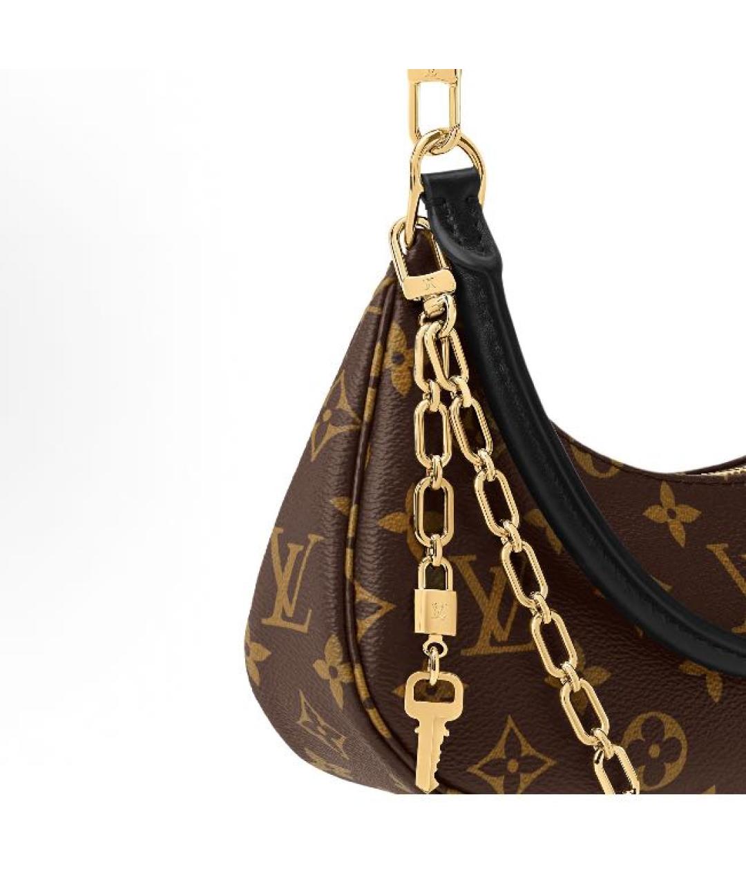 LOUIS VUITTON Коричневая кожаная сумка через плечо, фото 5