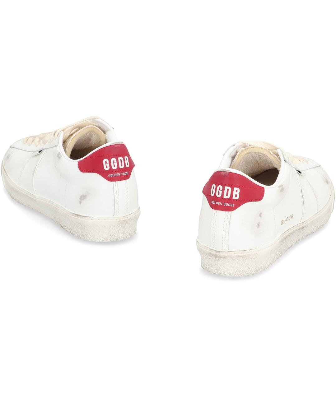 GOLDEN GOOSE DELUXE BRAND Белые кожаные низкие кроссовки / кеды, фото 5